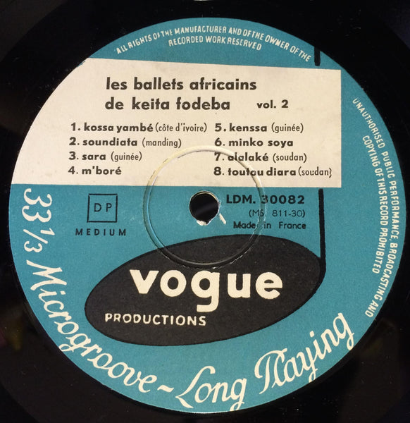 KEITA FODEBA les ballets africains de vol 2 LP Mint- LDM 30.082 Vogue 1960 Mono - Shuga Records