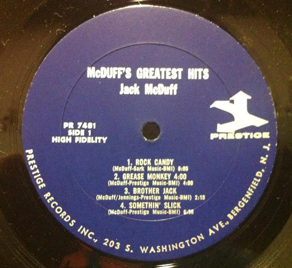 Brother Jack Mcduff - Greatest Hits - VG+ LP Record 1966 Prestige USA Mono Vinyl - Jazz / Soul-Jazz / Bop - Shuga Records