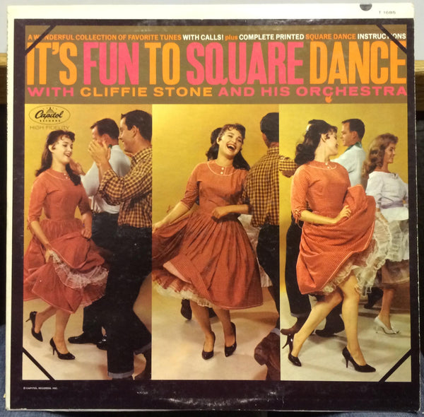 CLIFFIE STONE it's fun to square dance LP Mint- T-1685 Capitol Mono USA w/Insert - Shuga Records