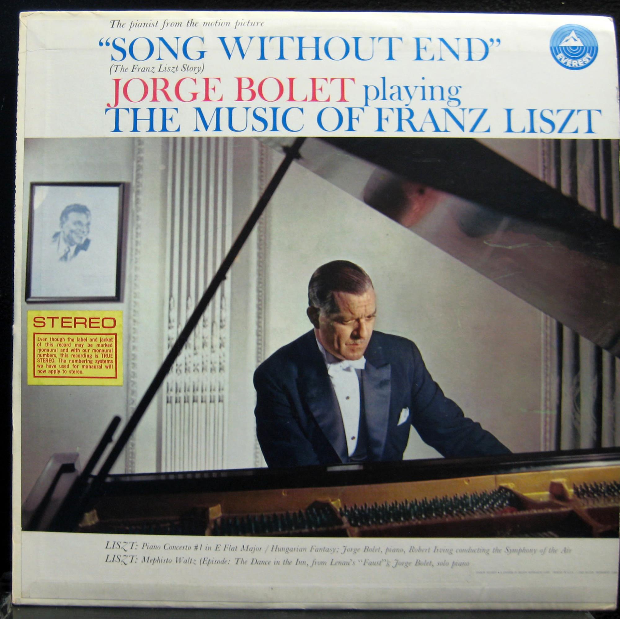 JORGE BOLET liszt song without end LP Mint- SDBR 3062 Vinyl 1960 Record - Shuga Records