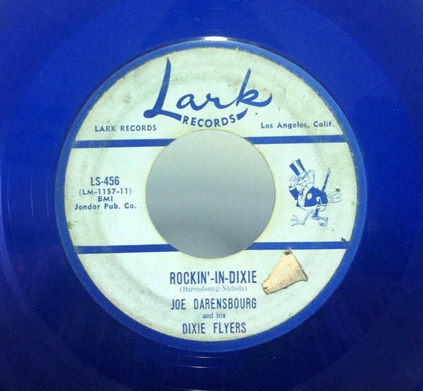 JOE DARENSBOURG rockin in dixie / huggin and kissin 7" VG LS-456 Lark Blue Vinyl - Shuga Records