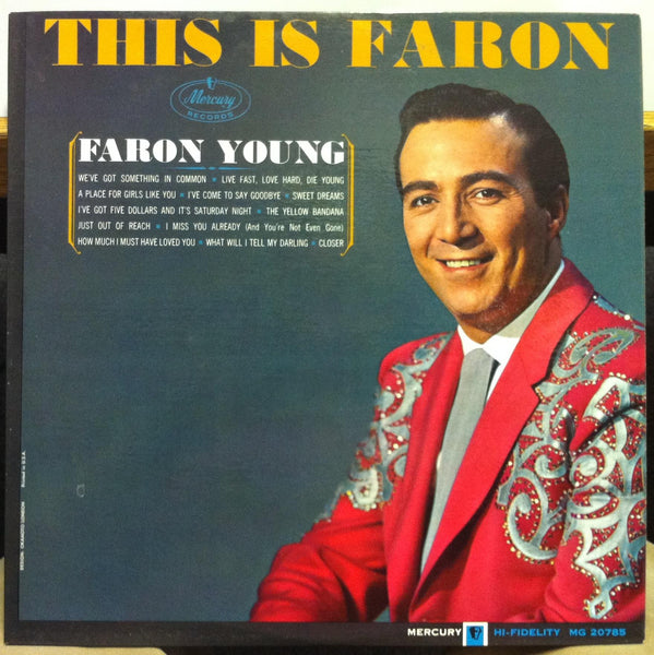 FARON YOUNG this is faron LP VG+ Promo label MG-20785 Mono USA 1963 Record - Shuga Records
