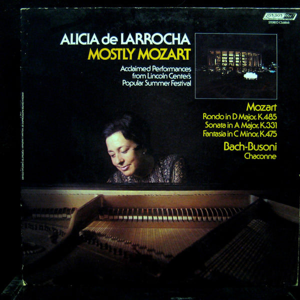 ALICIA DE LARROCHA mostly mozart LP VG+ CS 6866 FFrr Stereo 1974 Holland - Shuga Records