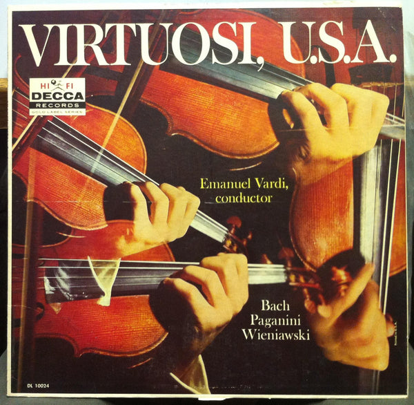 EMANUEL VARDI Virtuosi U.S.A. LP VG+ Promo DL 10024 Vinyl Decca Mono USA RARE - Shuga Records