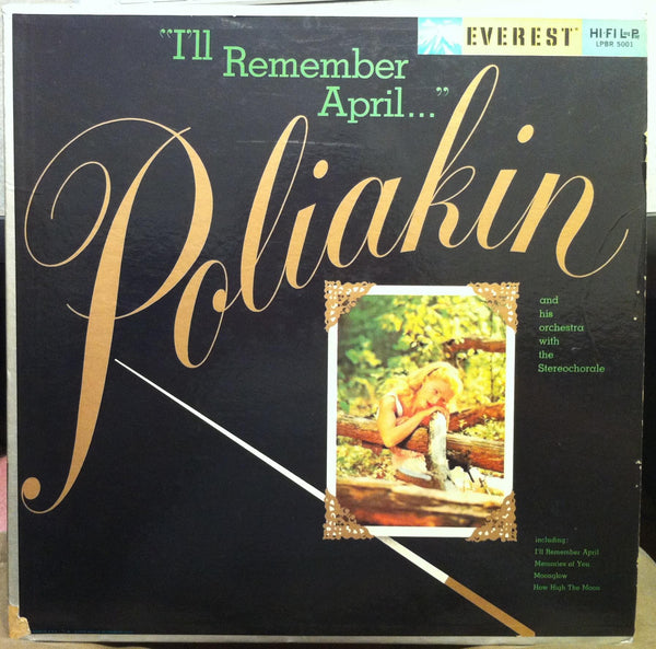Raoul Poliakin - I'm Remember April LP VG LPBR 5001 Vinyl 1960 Record Promo - Shuga Records