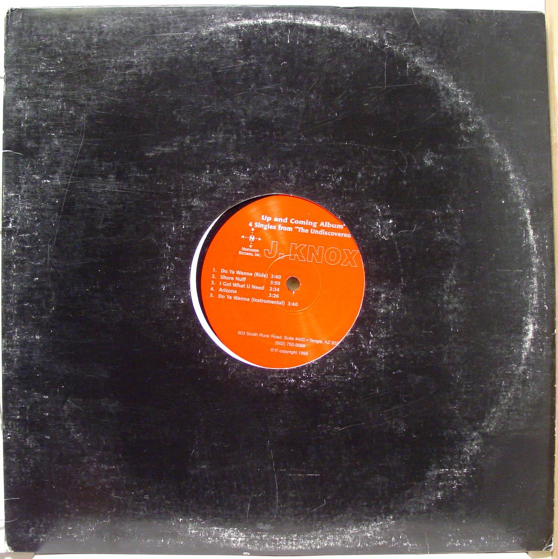J KNOX the undiscovered EP VG+ NSR 7505669 Vinyl 1999 Private Random Rap USA - Shuga Records