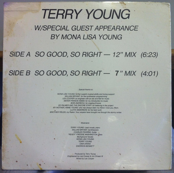 TERRY YOUNG so good so right 12" Sealed EM10035 Private Modern Soul Funk Boogie - Shuga Records