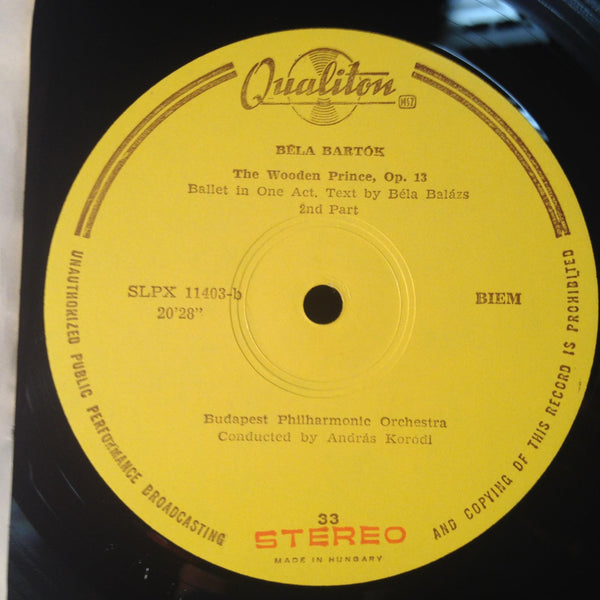 Andras Korodi - Bartok The Wooden Prince Ballet LP Mint- SLPX 11403 Hungaroton - Shuga Records