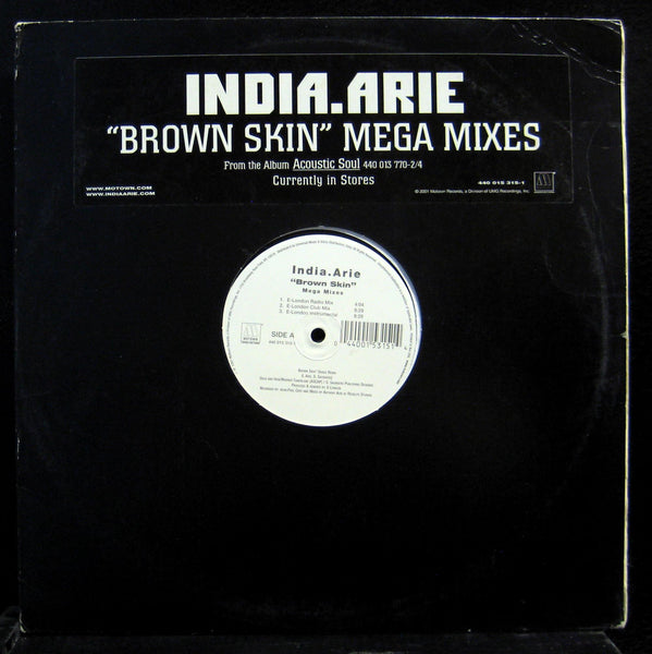 India. Arie - Brown Skin Mega Mixes 12" VG+ 440 015 315-1 House 2001 Record - Shuga Records