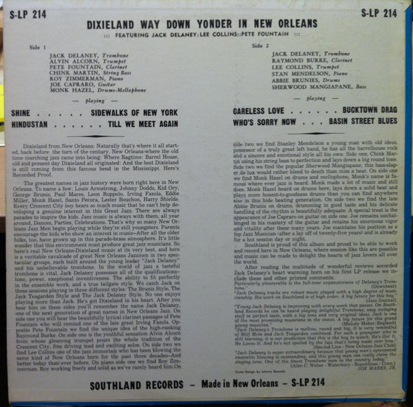 PETE FOUNTAIN way down yonder in new orleans LP VG+ S-LP 21 Mono 1954 USA Jazz - Shuga Records