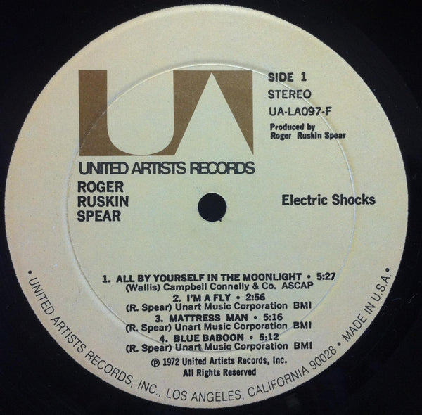 Roger Ruskin Spear - Electric Shocks LP VG+ UA-LA097-F Vinyl 1972 Psych Art Rock - Shuga Records