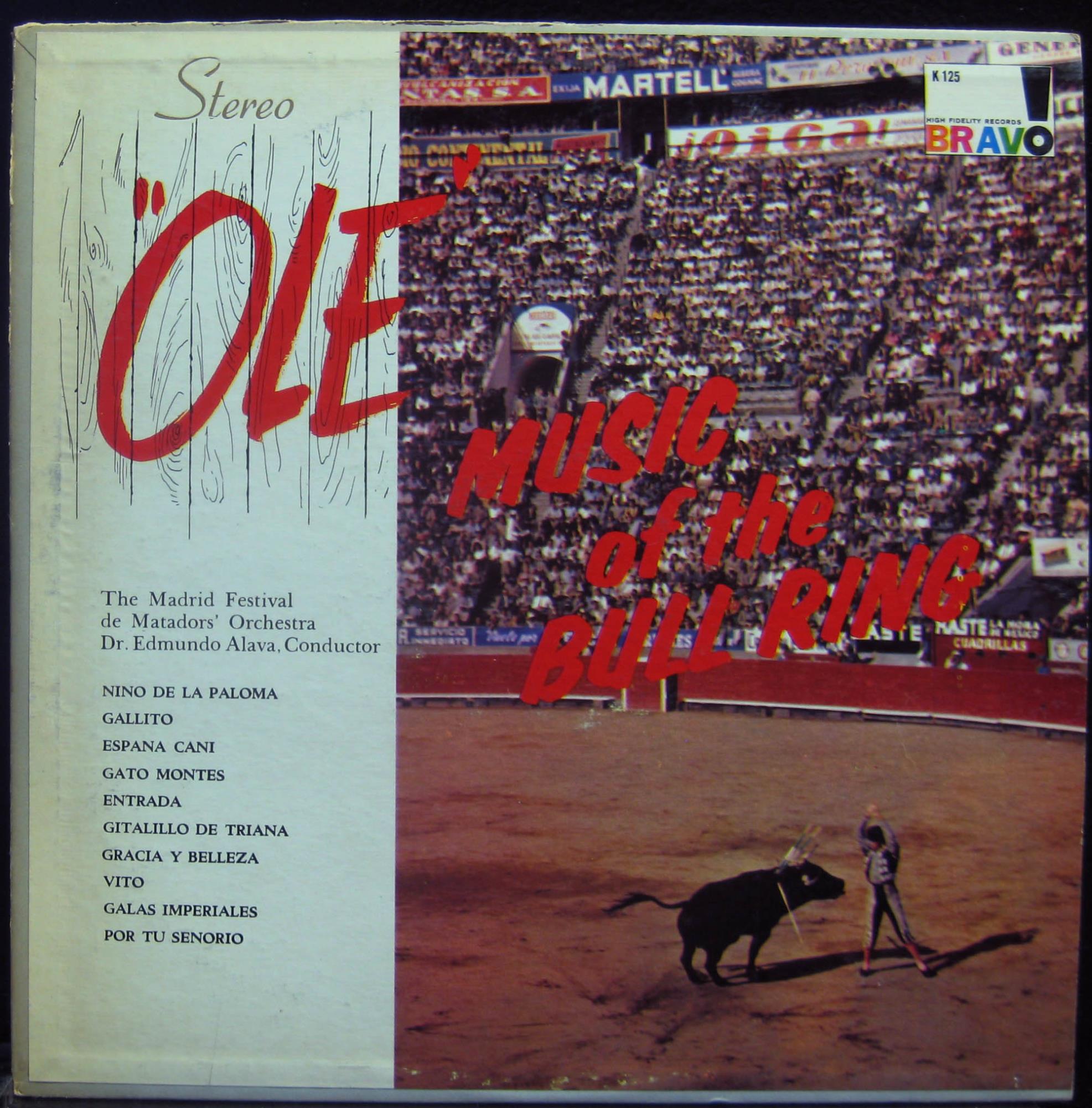 Dr. Edmundo Alava - Ole Music Of The Bullring LP Mint- KS 125 Vinyl Record - Shuga Records