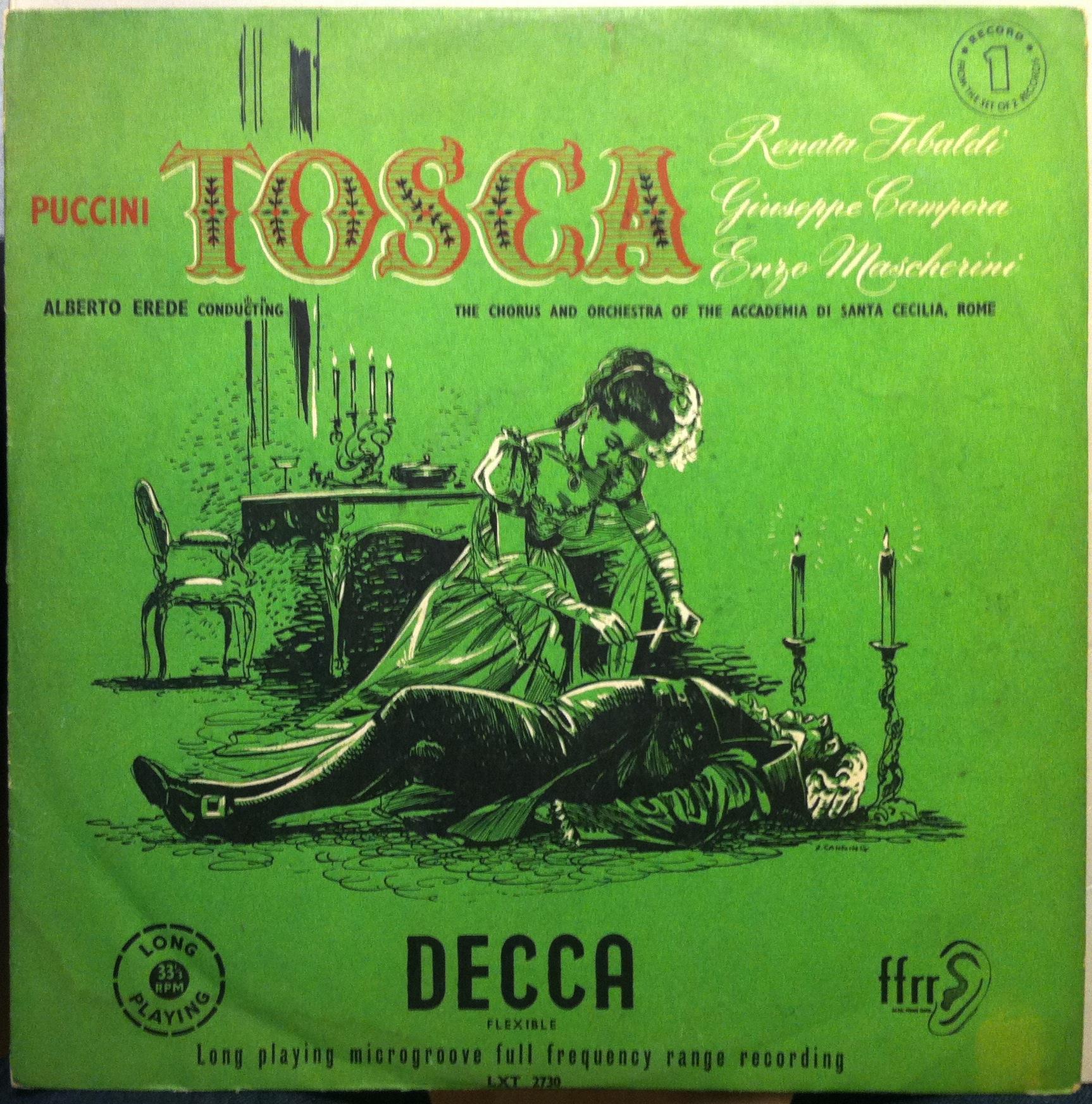 ALBERTO EREDE puccini tosca part 1 LP VG LXT.2730 Vinyl Decca UK 