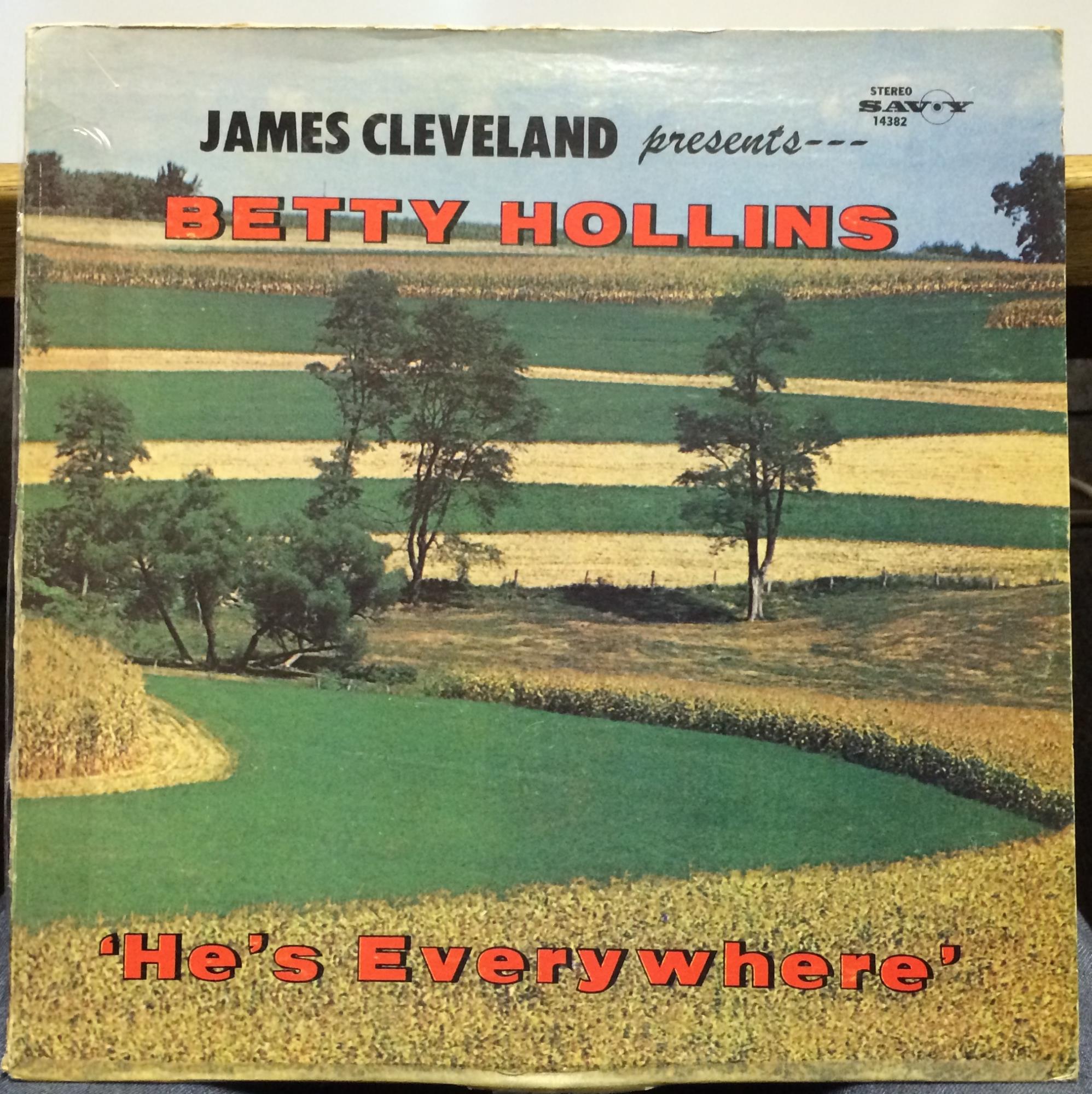 Betty Hollins - He's Everywhere LP VG+ MG 14382 Savoy 1975 Soul Gospel USA - Shuga Records