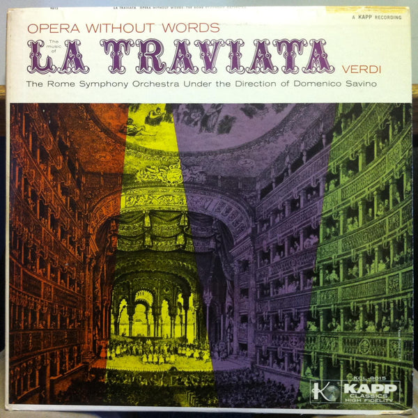 Domenico Savino - Verdi La Traviata LP Mint- KCL-9015 Kapp Mono USA Record - Shuga Records