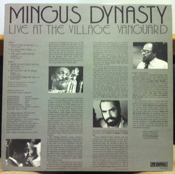 Charles Mingus Dynasty Live At The Village Vanguard LP Mint- 1989 w/Inserts - Shuga Records