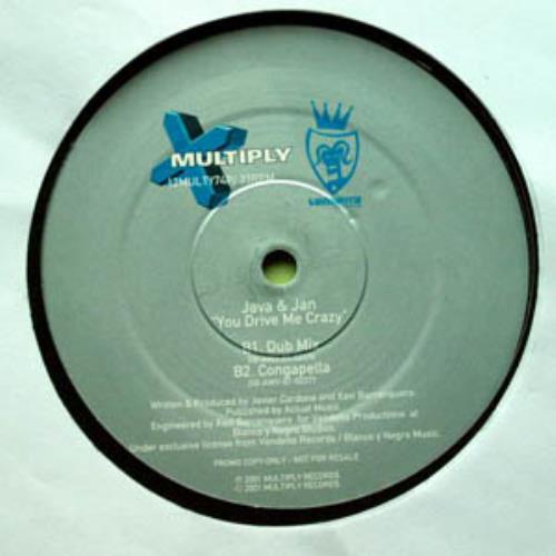 Java & Jan - You Drive Me Crazy 12" Mint- Promo 12MULTY 74P UK House 2001 Record - Shuga Records