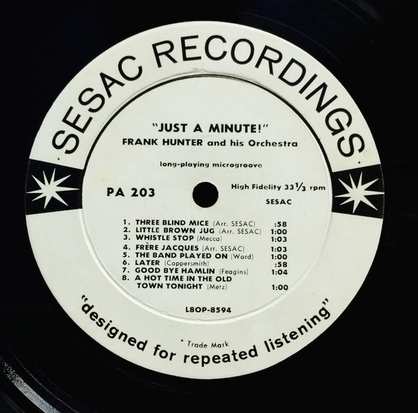FRANK HUNTER just a minute LP VG PA 203/204 Sesac USA Mono Exotica RARE - Shuga Records