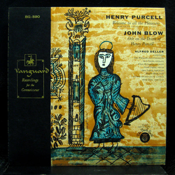 ALFRED DELLER purcell & blow LP Mint- BG 590 Bach Guild USA Joseph Low Art - Shuga Records