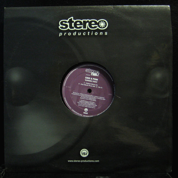 Chus & Penn - Burning Paris 12" VG+ SC004 Spain House Vinyl 2002 Record - Shuga Records
