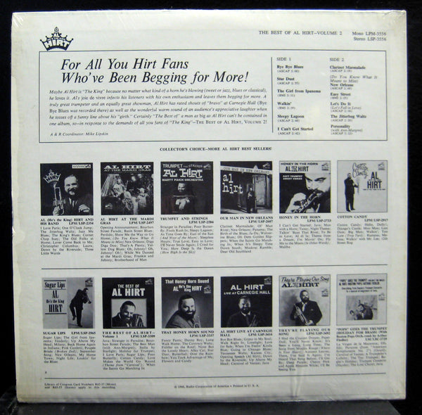 AL HIRT the best of vol 2 LP Mint- LPM-3556 Mono Vinyl 1966 Record - Shuga Records