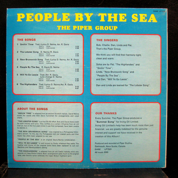 The Piper Group - People By The Sea LP VG+ Dane LP7501 Private Canada Folk Vinyl - Shuga Records