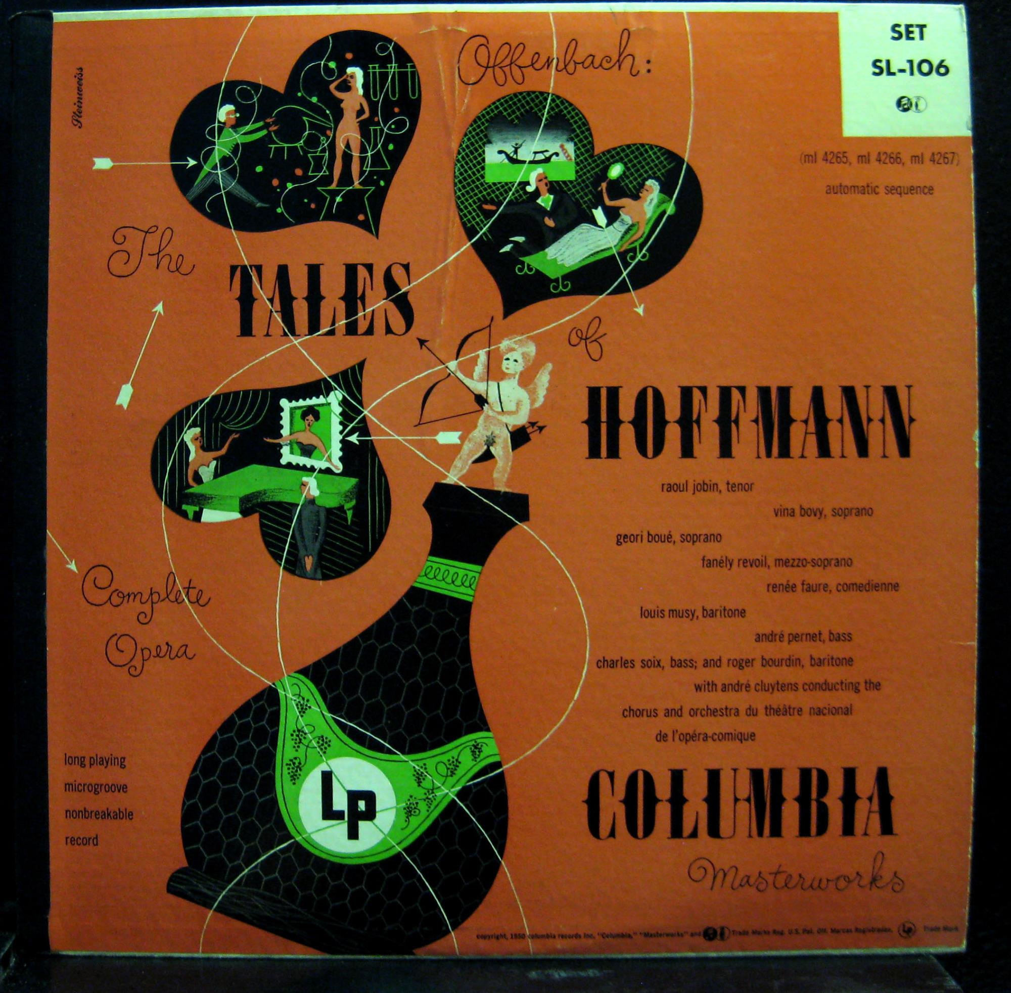 ANDRE CLUYTENS offenbach tales of hoffmann LP VG SL-106 Mono Steinweiss Art - Shuga Records