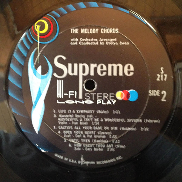 Evelyn Swan - The Melody Chorus LP VG+ S-217 Vinyl Private Christian Pop 1st - Shuga Records