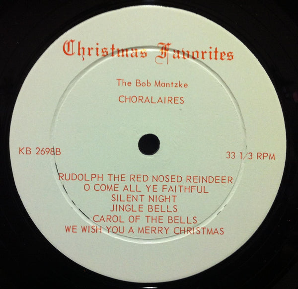 Bob Mantzke Choralaires - Christmas Songs LP VG+ KB 2698 Private Press Mono - Shuga Records