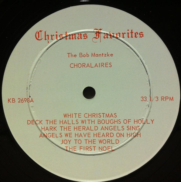 Bob Mantzke Choralaires - Christmas Songs LP VG+ KB 2698 Private Press Mono - Shuga Records