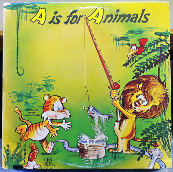 Bubble Gum Singers - A Is For Animals - VG+ LP Record 1982 CBS Happy Tunes USA Vinyl - Children's - Shuga Records