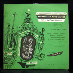 Woldike - Masterpieces Of Music Before 1750 LP VG+ HSL 2073 Haydn 1st 1953 - Shuga Records