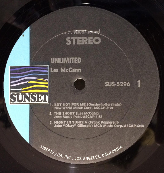 Les McCann - Unlimited In Person (1960) - VG+ LP Record 1970 Sunset USA Vinyl - Jazz / Bop - Shuga Records