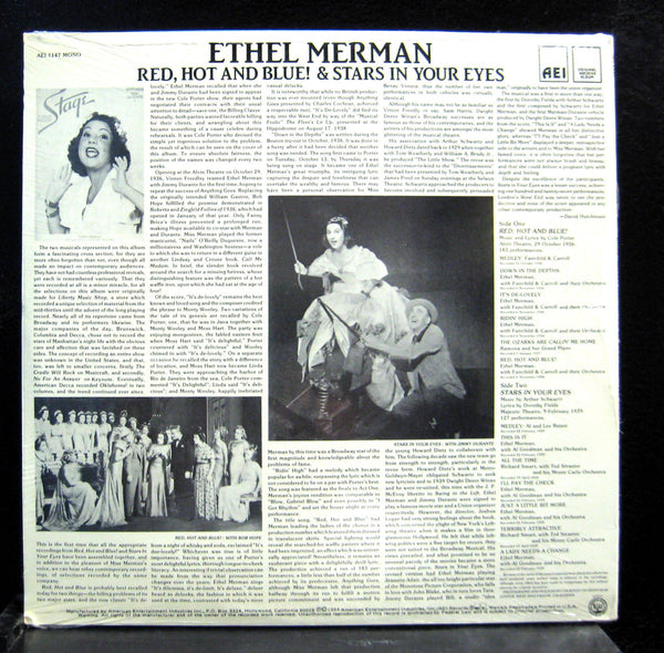 ETHEL MERMAN red, hot and blue! / stars in your eyes LP Sealed AEI 1147 Vinyl - Shuga Records
