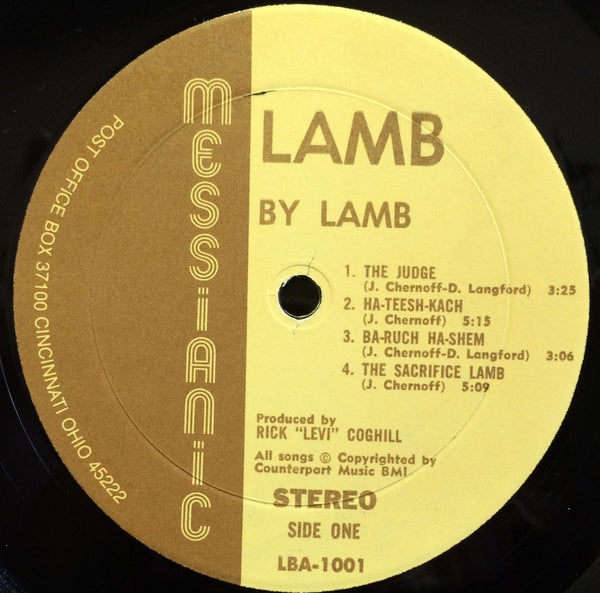 LAMB by lamb LP Mint- LBA-1001 Messianic Ohio 1973 Psych Xian Fuzz Wah Echo - Shuga Records