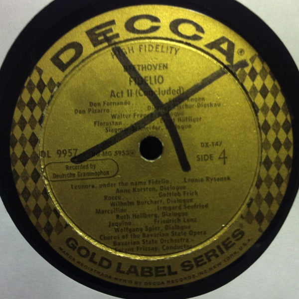 FERENC FRICSAY beethoven fidelio 2 LP VG+ DL 9957 9957 Decca Mono USA ED1 RARE - Shuga Records