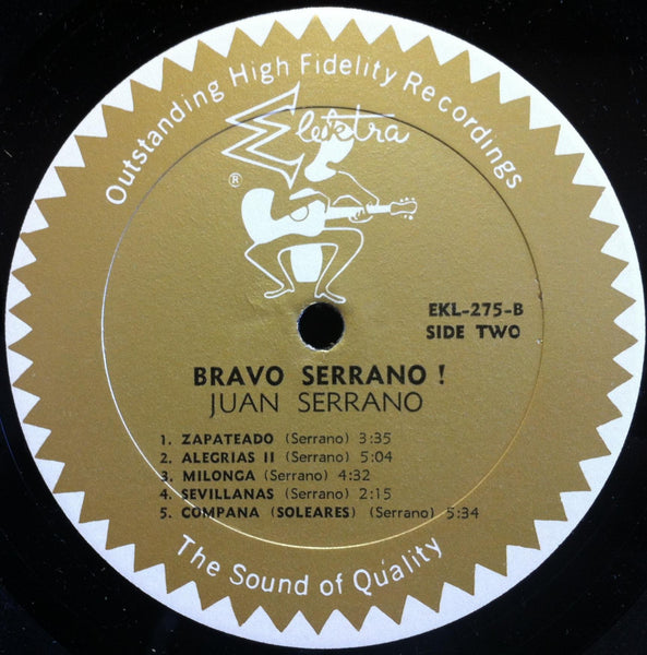 Juan Serrano - Bravo Serrano LP VG+ EKL 275 Vinyl 1964 Mono Complete - Shuga Records