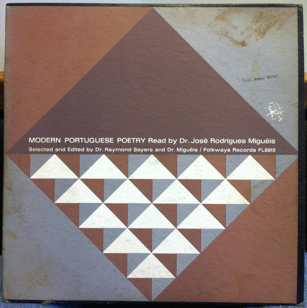 Dr. Jose Rodrigues Migueis - Read By: Modern Portuguese Poetry - VG+ LP Record 1961 Folkways USA Vinyl & Booklet - Spoken Work / Poems - Shuga Records