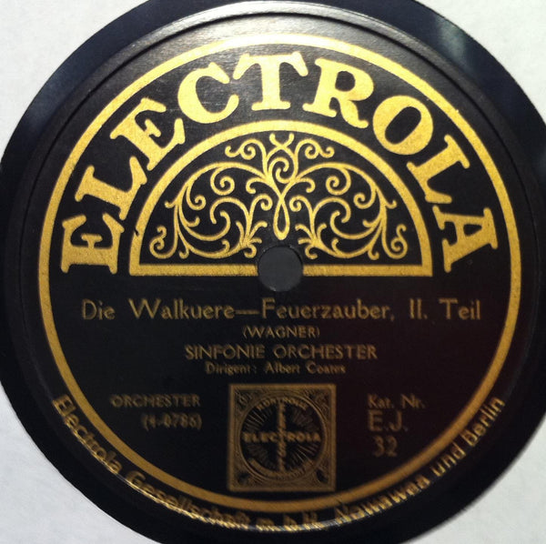 ALBERT COATES wagner die walkuere 12"  VG+ ELECTROLA E J 32 Vinyl  Record - Shuga Records
