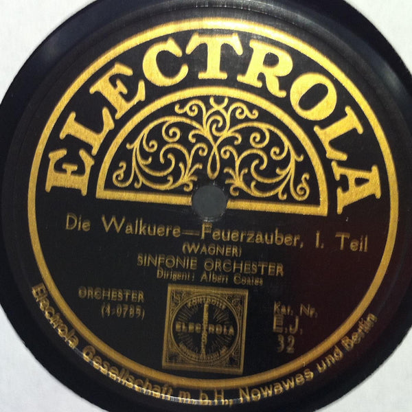 ALBERT COATES wagner die walkuere 12"  VG+ ELECTROLA E J 32 Vinyl  Record - Shuga Records