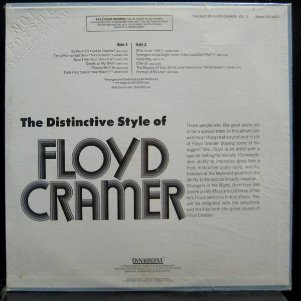Floyd Cramer - Best Of Vol. 2 LP New Sealed Promo LSP 4091 Vinyl 1968 Record - Shuga Records