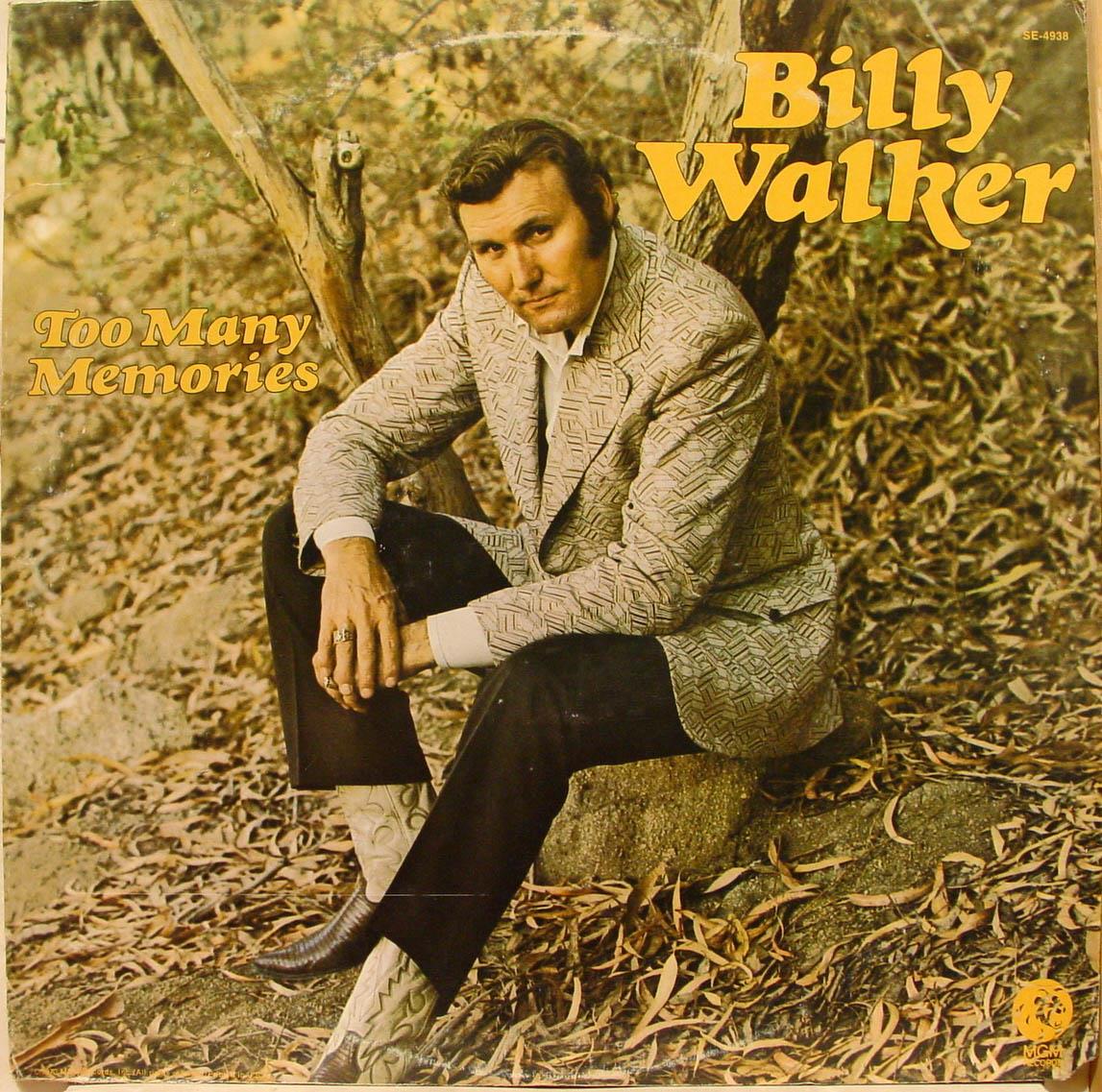BILLY WALKER too many memories LP Mint- SE 4938 Vinyl 1973 Record - Shuga Records