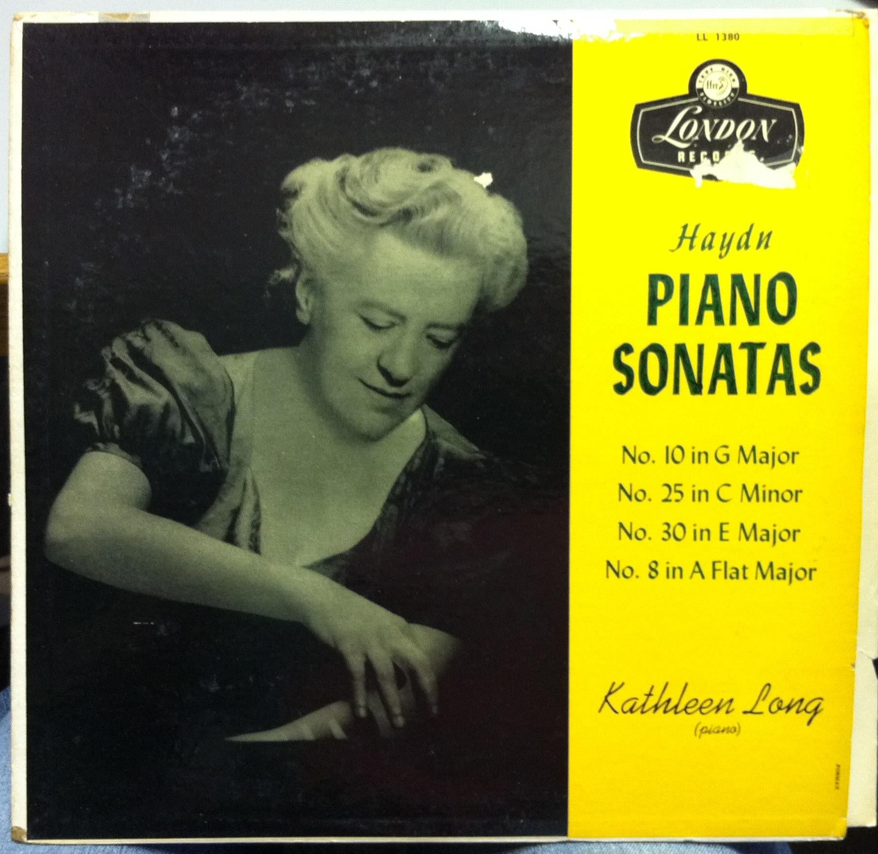Kathleen Long - Haydn Piano Sonatas LP VG+ LL 1380 London FFrr UK Mono 1A/1A - Shuga Records