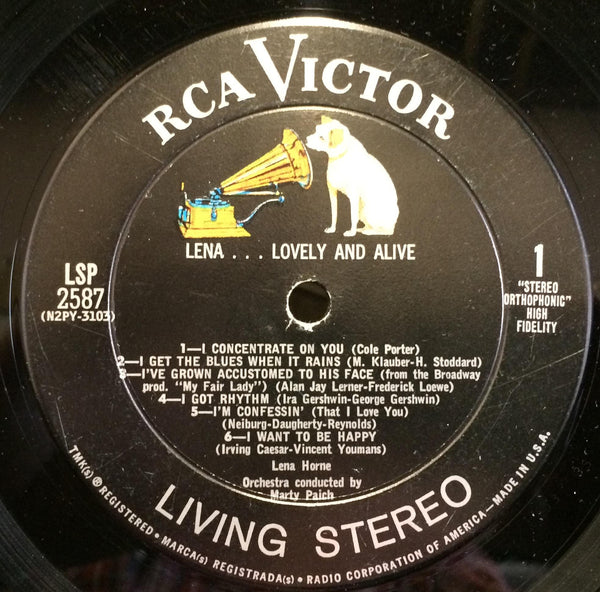 Lena Horne - Lovely And Alive LP VG+ LSP-2587 Living Stereo 1962 USA RCA 1st 3s - Shuga Records