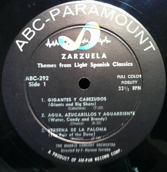 F Moreno Torroba - Zarzuela LP VG ABC 292 Vinyl Record 1st - Shuga Records