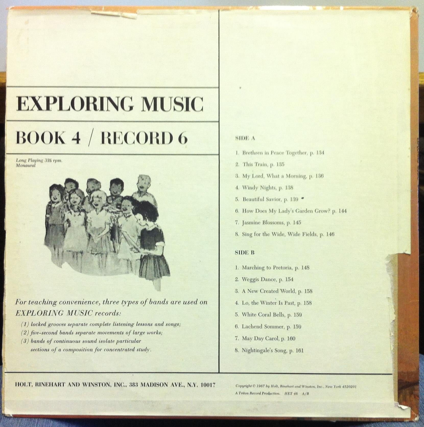 EXPLORING MUSIC book 4 record 6 VG+ LP HET 46 Samples Beats 1967 Mono USA - Shuga Records