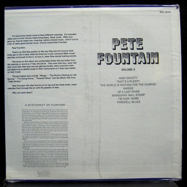 Pete Fountain Volume II LP Sealed FS 303 Vinyl 1974 Record Everest - Shuga Records