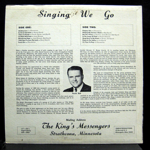 The King's Messengers - S/T LP VG+ Private Press MN Xian Mono Vinyl Record - Shuga Records