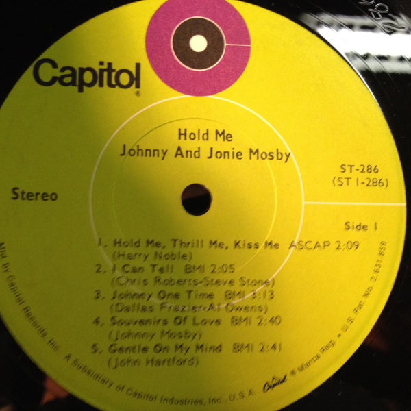Johnny & Jonie Mosby - Hold Me LP VG+ ST-286 Capitol Stereo USA Original 1st - Shuga Records