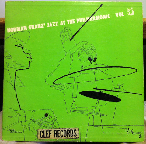 Jazz At The Philharmonic – Norman Granz' Jazz At The Philharmonic Vol. 5 (1946) - VG- (low grade) EP Record 1951 Clef USA Mono Vinyl & David Stone Martin Cover Art - Jazz